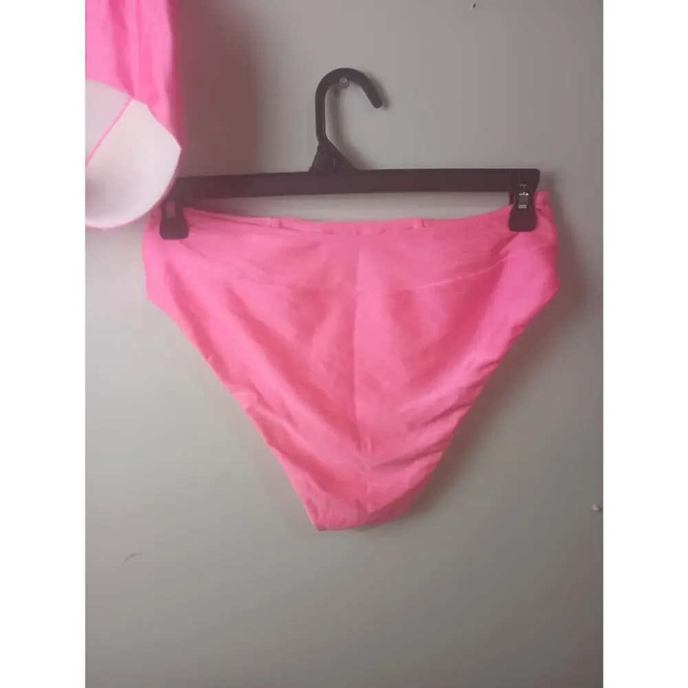 Lovers and Friends Pink Bikini‎ Set Large Top High Waisted Bottoms Swim Beach